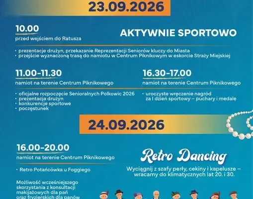 Senioralne Polkowice 2026: dwa dni sportu, tańca i wspólnej zabawy
