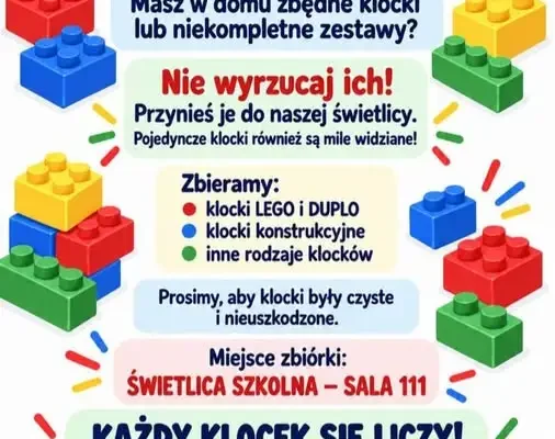 Chocianów: Szkoła Podstawowa zbiera klocki dla świetlicy