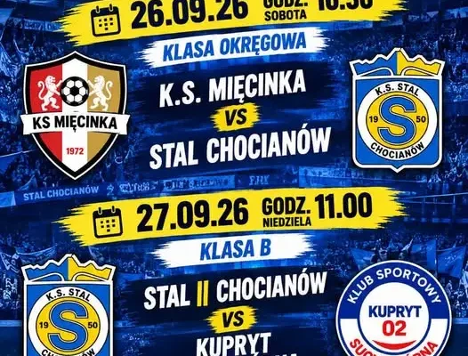 Stal Chocianów gra w weekend dwa mecze – walka o punkty i wyższe miejsce w tabeli