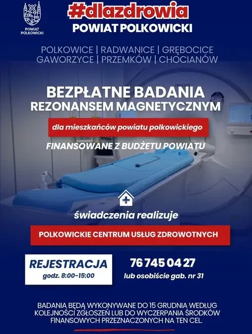 Bezpłatny rezonans magnetyczny dla mieszkańców Gminy Radwanice