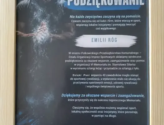 Emilia Róg z Zespołu Szkół w Polkowicach doceniona za oprawę VI Memoriału im. Stanisława Sitarka