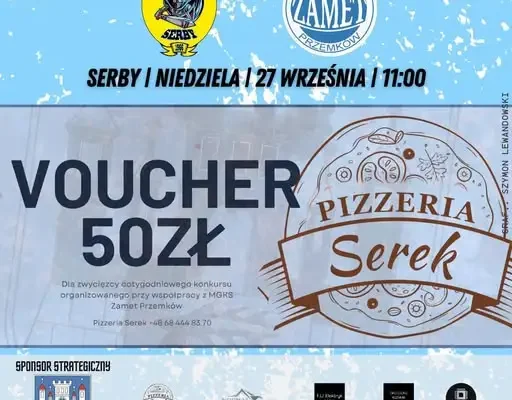 Konkurs #7: Typuj wynik meczu Zawisza Serby – Zamet i wygraj pizzę