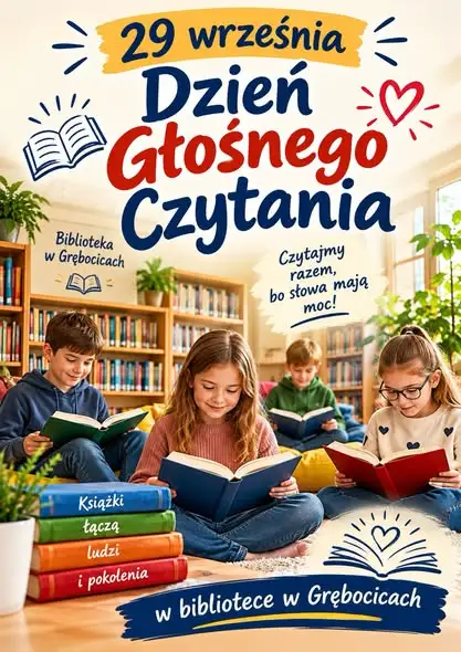 Dzień Głośnego Czytania w bibliotece w Grębocicach – relacja ze spotkania z „Biedronkami”