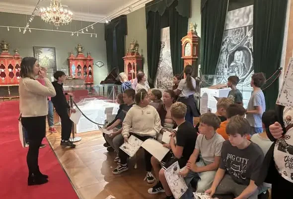 Uczniowie z Polkowic odkrywali tajemnice Zamku Książ