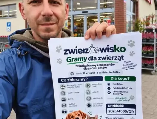 Zwierzowisko 2026: zbiórka dla zwierząt w Lubinie i Chocianowie