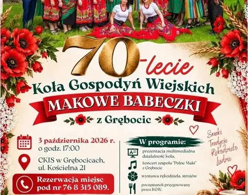 70-lecie KGW „Makowe Babeczki” w Grębocicach – wyjątkowy jubileusz już 3 października