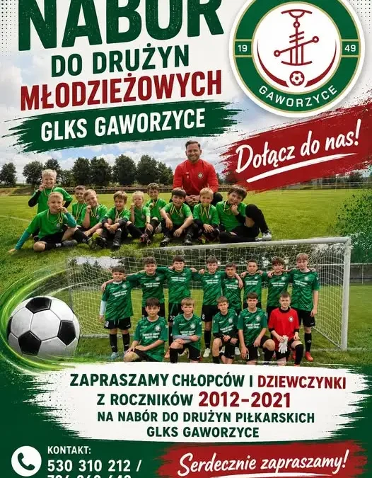 GLKS Gaworzyce ogłasza nabór do drużyn młodzieżowych – zapisy trwają
