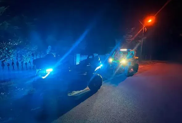 Nocne poszukiwania zaginionej osoby w Wysokiej. Strażacy znaleźli ją quadem
