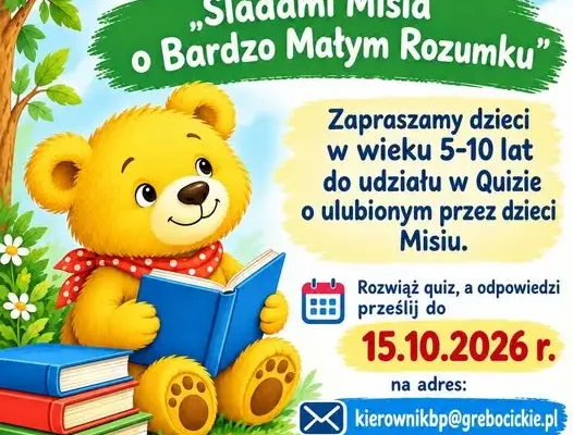 Quiz literacki o Kubusiu Puchatku dla dzieci z gminy Grębocice