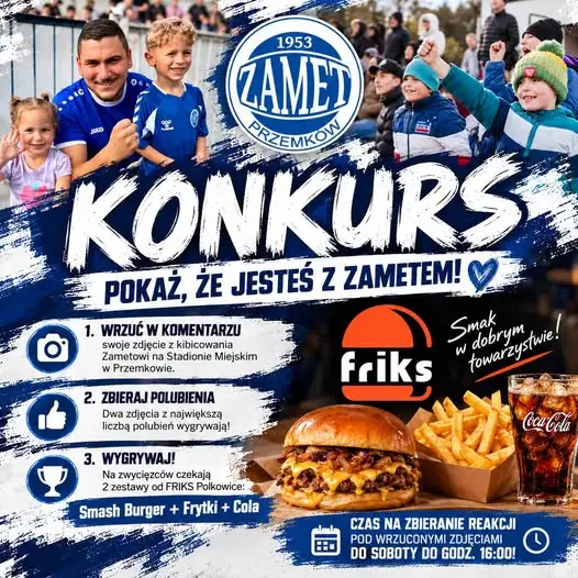 Konkurs kibicowski z Friks Polkowice – wygraj zestaw Smash Burger!