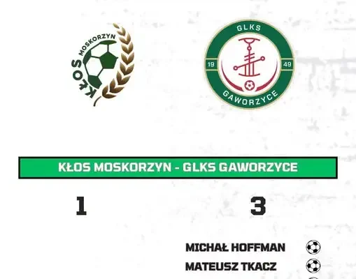 GLKS Gaworzyce wygrywa z Kłosem Moskorzyn 3:1 i awansuje na 6. miejsce