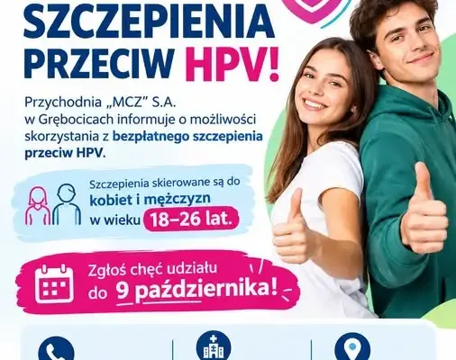 Bezpłatne szczepienia przeciw HPV w Grębocicach – zgłoszenia tylko do 9 października