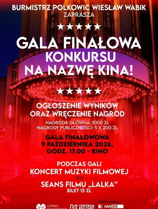 Polkowice: Gala finałowa konkursu na nową nazwę kina już dziś