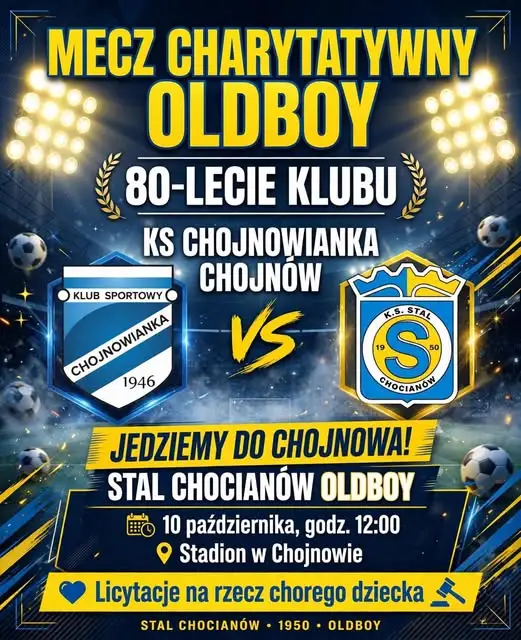 Oldboye Stali Chocianów zagrają w Chojnowie na 80-leciu Chojnowianki