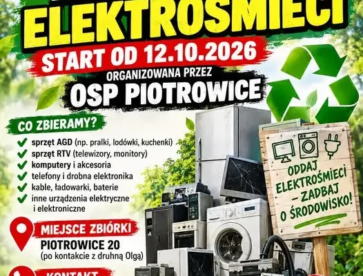 OSP Piotrowice wznawia zbiórkę elektrośmieci – start już dziś