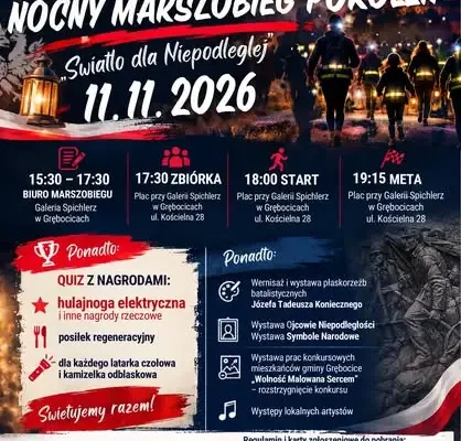 Nocny Marszobieg Pokoleń „Światło dla Niepodległej” w Grębocicach