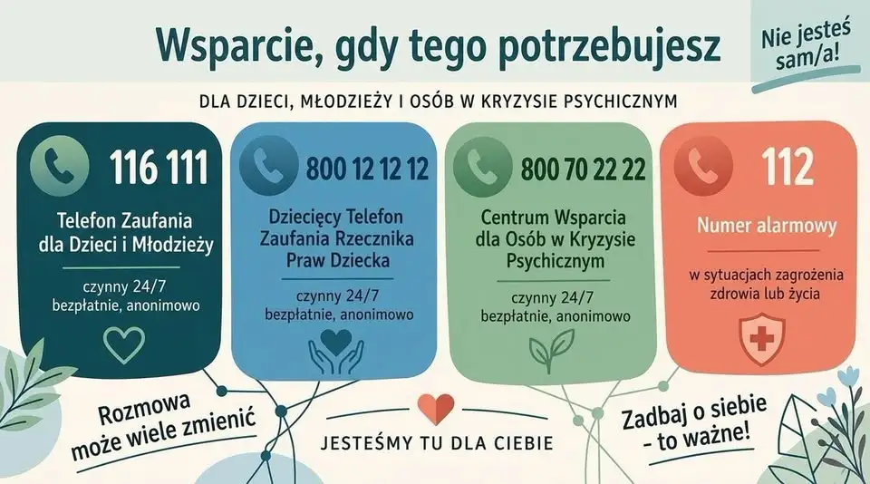 Kryzys emocjonalny dotyka też dzieci i nastolatków — gdzie szukać bezpłatnej pomocy