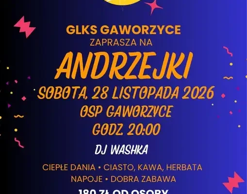 Andrzejkowa zabawa w Gaworzycach – ruszają zapisy