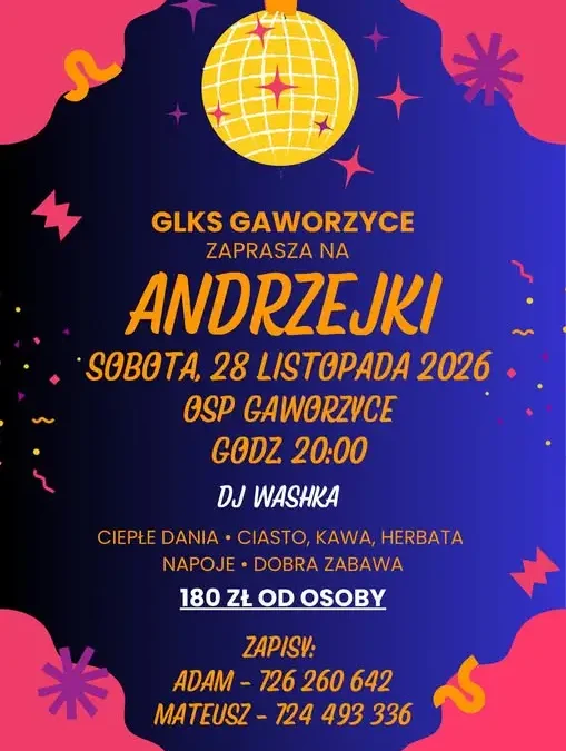 Andrzejkowa zabawa w Gaworzycach – ruszają zapisy