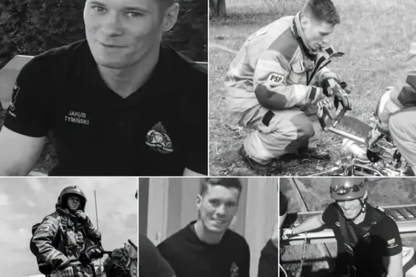 Nie żyje starszy strażak Jakub Tymiński. Miał 25 lat