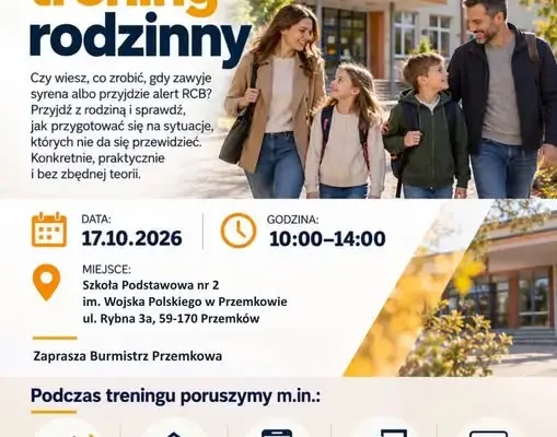 Przemków: trening obrony cywilnej – sprawdź, jak reagować na alerty RCB i syreny alarmowe