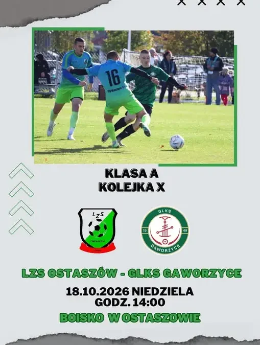 GLKS Gaworzyce jedzie do Ostaszowa. W niedzielę mecz z LZS-em