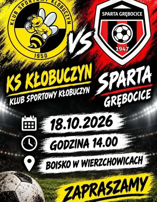 KS Grębocice zagra na wyjeździe z KS Kłobuczyn. Mecz w niedzielę o 14:00