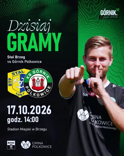 Stal Brzeg kontra Górnik Polkowice – dziś o 14:00 na Stadionie Miejskim
