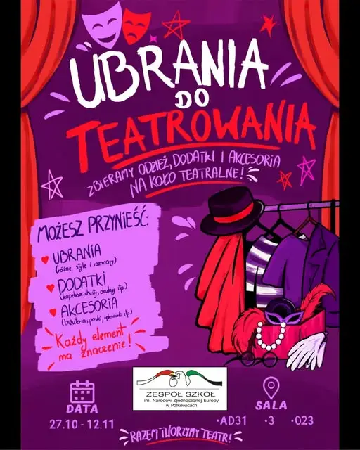 Uczniowie z Polkowic zbierają ubrania dla teatru