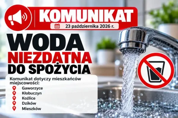 Gaworzyce: woda wciąż niezdatna do picia. Dezynfekcja trwa, wyniki badań w poniedziałek