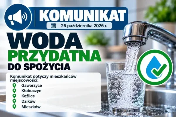 Woda z wodociągu Kłobuczyn znów bezpieczna. Sanepid potwierdził przydatność do spożycia