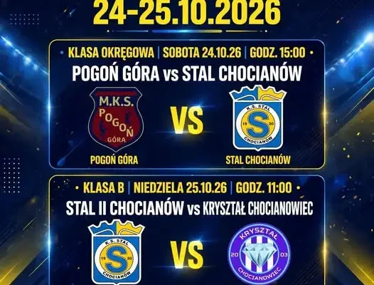 Stal Chocianów przed podwójnym ligowym wyzwaniem – weekend pełen emocji