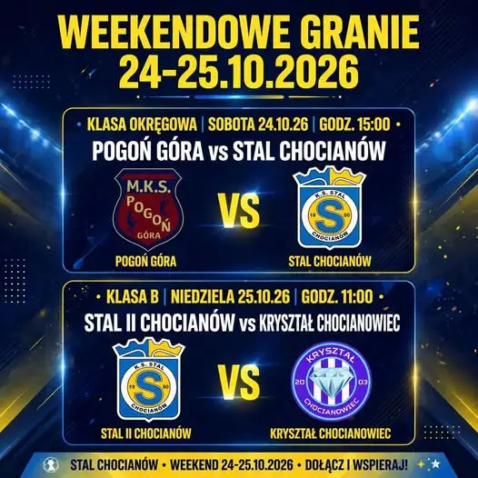 Stal Chocianów przed podwójnym ligowym wyzwaniem – weekend pełen emocji