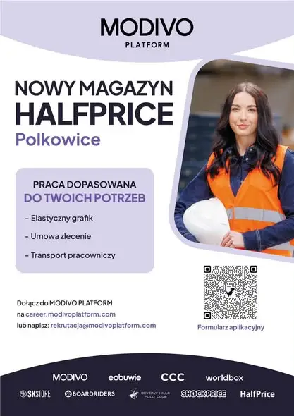Modivo rekrutuje magazynierów do nowego centrum logistycznego HalfPrice w Polkowicach